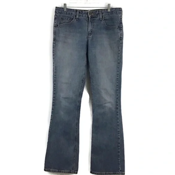 LEVIS WOMEN STRETCH LOW RISE BOOT CUT JEANS SIZE 10 LONG - Picture 1 of 6
